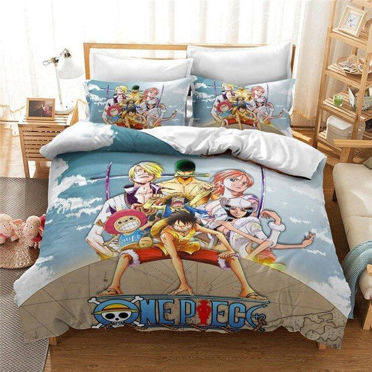 One Piece Bedding Set One Piece Straw Hat Pirates Duvet Covers Colorful Unique Gift