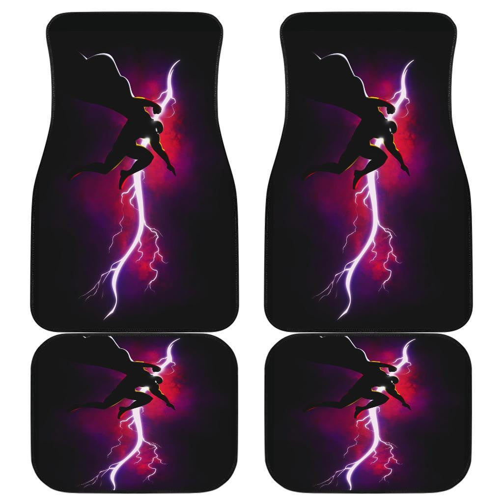 MV Car Floor Mats MV One Punch Man Thunder Thor Silhouette Car Mats