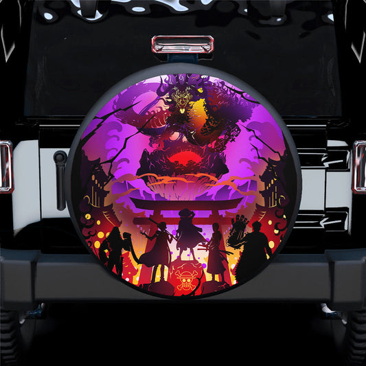 One Piece Spare Tire Cover One Piece Team Silhouette Graphic Tire Covers Colorful