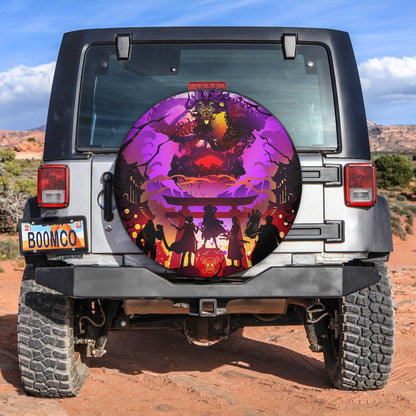 One Piece Spare Tire Cover One Piece Team Silhouette Graphic Tire Covers Colorful
