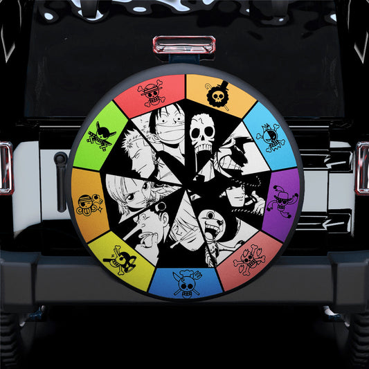 One Piece Spare Tire Cover One Piece All Character And Symbol Pattern Tire Covers Colorful