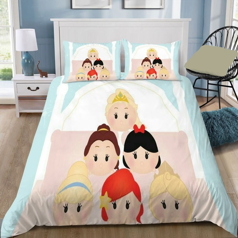 DN Bedding Set DN Princesses As Chibi Mochi Duvet Covers Colorful Unique Gift