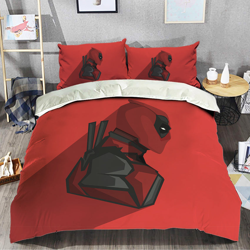 DP Bedding Set Minimalist DP Art Graphic Duvet Covers Red Unique Gift