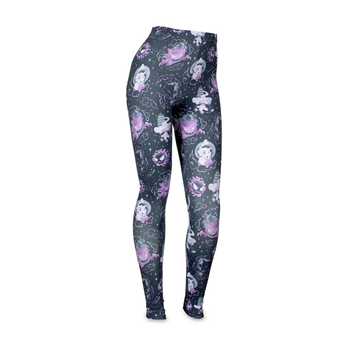 PKM Leggings Gastly Haunter Gengar Cubone Pattern High Waisted Legging Purple For Women