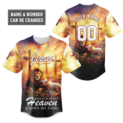 Jesus Because of Him Heaven Know my Name Baseball Jersey Bundle