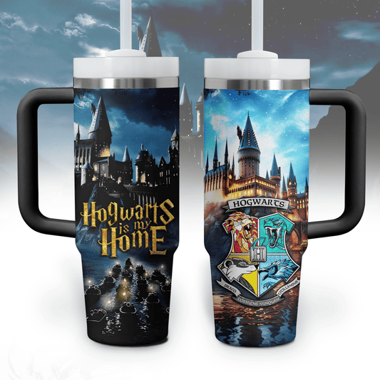 HP 40 Oz Tumbler Hogwarts Is My Home Tumbler 40 Oz Colorful