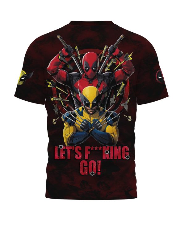 DP T-shirt MV DP And Wolverine Let's Fcking Go T-shirt Black Red Unisex