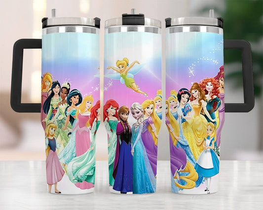 DN 40 Oz Tumbler All DN Princesses Graphic Tumbler 40 Oz Colorful