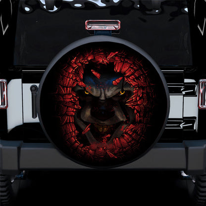 Horror Spare Tire Cover Pennywise IT Inside The Wall Tire Covers Red