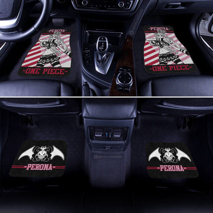 One Piece Car Mat One Piece Perona Stripes Pattern Jolly Roger Symbol Car Floor Mats Red Black