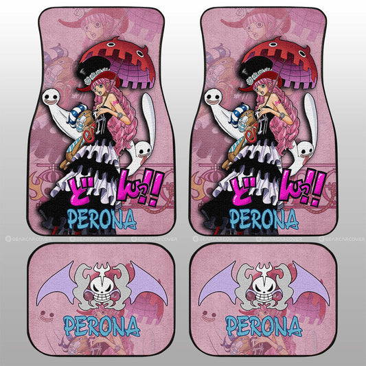 One Piece Car Mats Perona Graphic Jolly Roger Symbol Car Floor Mats Pink