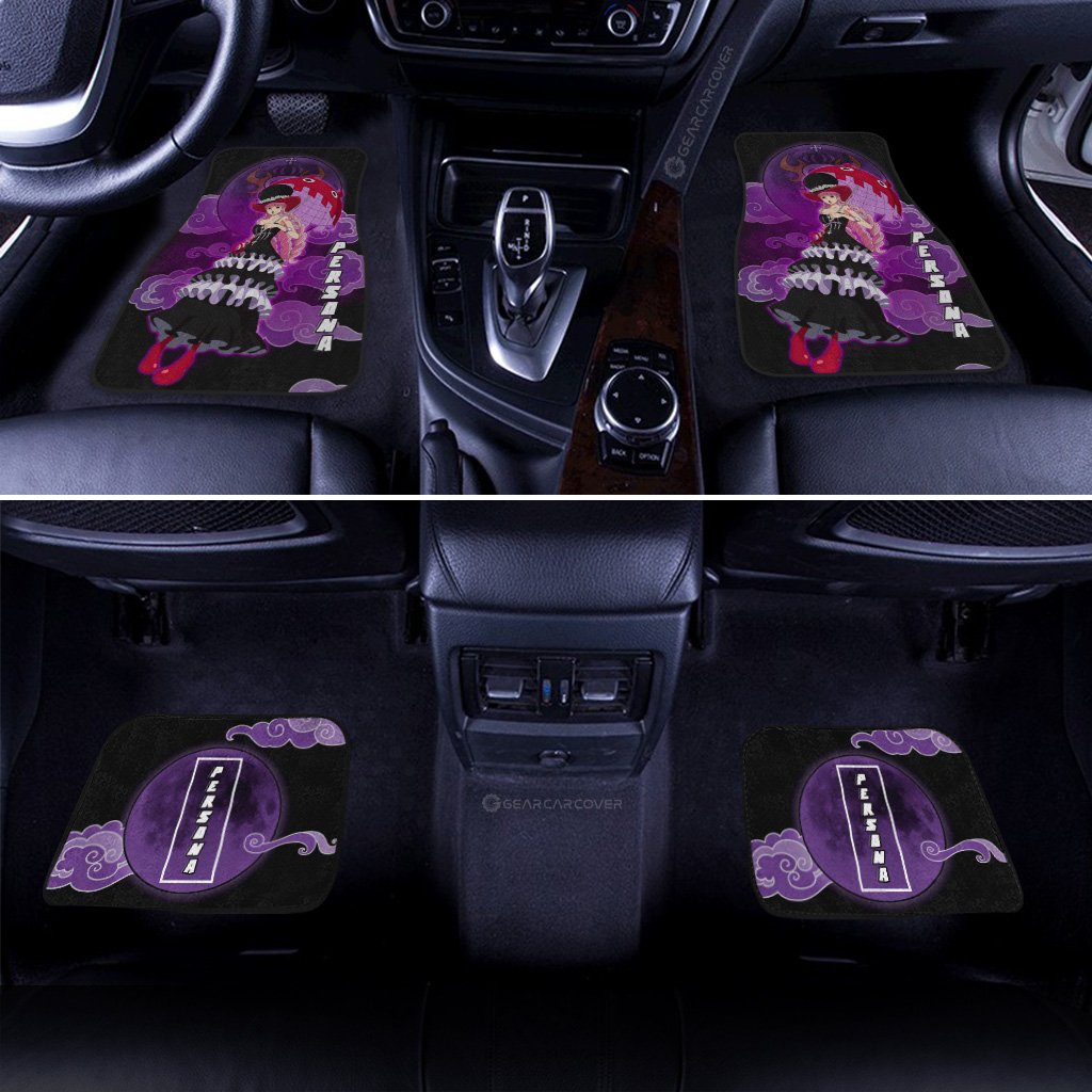 One Piece Car Mat One Piece Perona Cloud And Moon Pattern Car Floor Mats Purple Black
