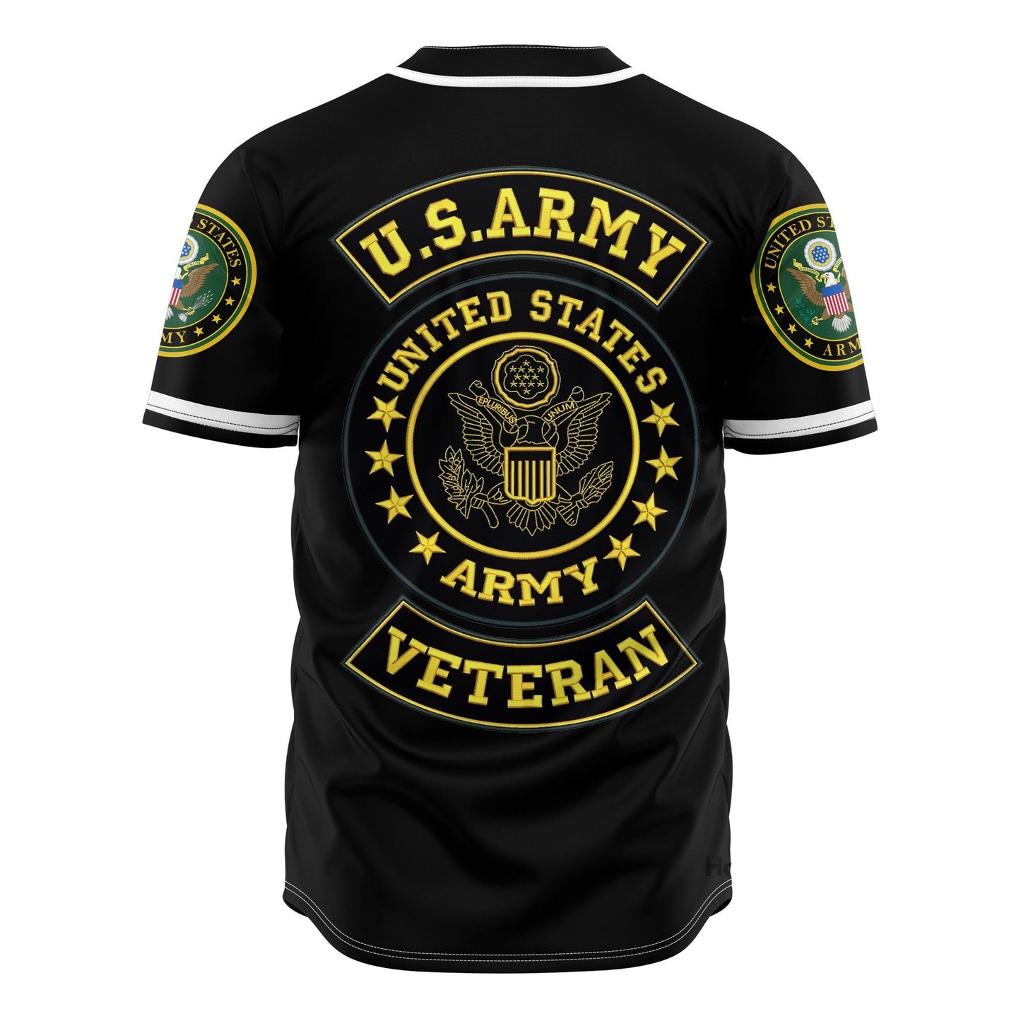 Veteran Baseball Jersey United States Logo Graphic Veteran Army Jersey Shirt Black Yellow Unisex Adult New Release