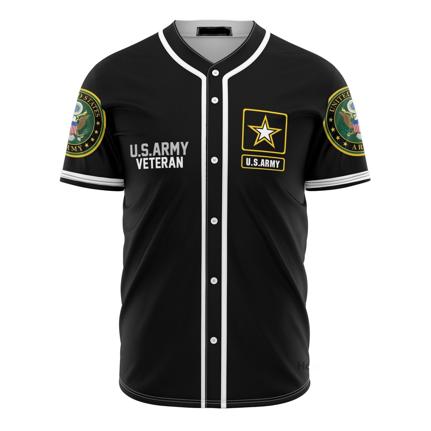 Veteran Baseball Jersey United States Logo Graphic Veteran Army Jersey Shirt Black Yellow Unisex Adult New Release