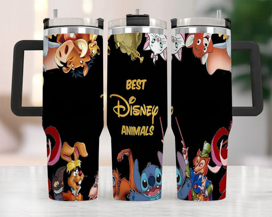 DN 40 Oz Tumbler Best DN Animals Graphic Tumbler 40 Oz Black