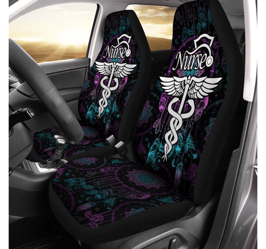 Nurse Car Seat Covers Nurse Mandala Dreamcatcher Pattern Seat Covers Colorful