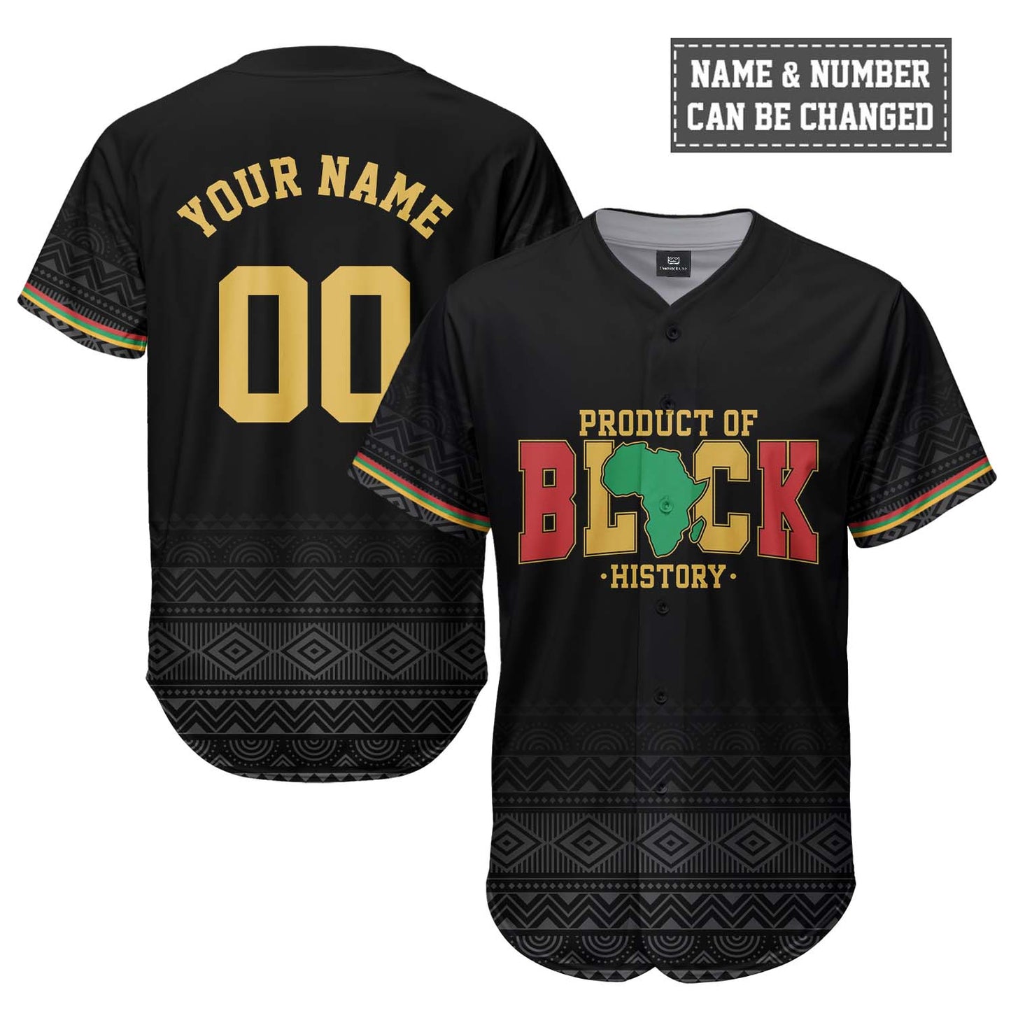 Product Of Black History - African American Baseball Jersey - Gift for Black Dad, Grandpa, Husband