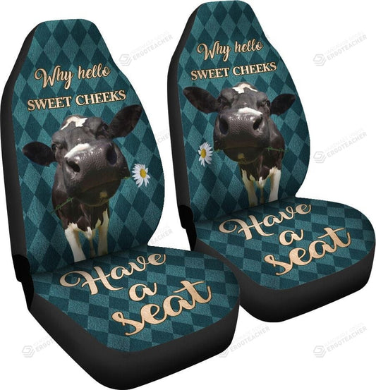 Cow Car Seat Covers Why Hello Sweet Cheeks Seat Covers Blue