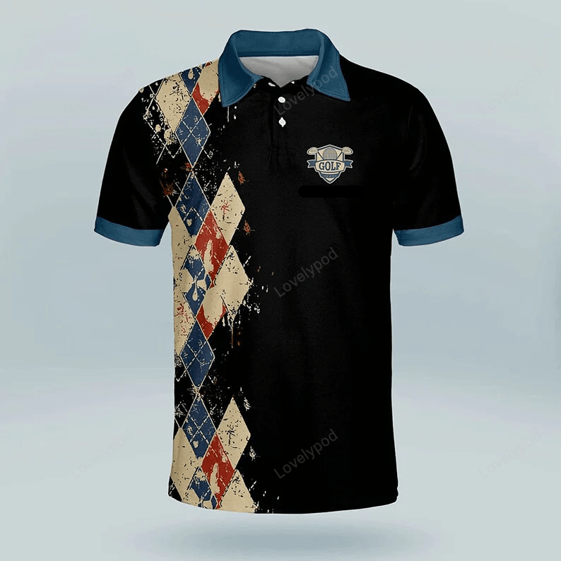 Golf Polo Shirt I'd Tap That Funny Golf Shirts Black For Men