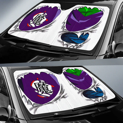 Dragon Ball Car Sun Shade Piccolo Uniform Suit Graphic Winshield Sun Shade White Purple