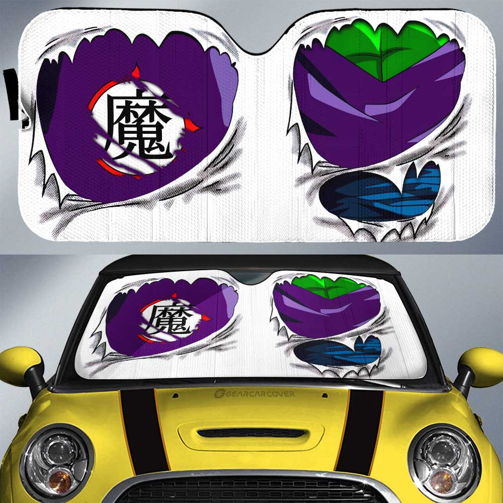 Dragon Ball Car Sun Shade Piccolo Uniform Suit Graphic Winshield Sun Shade White Purple