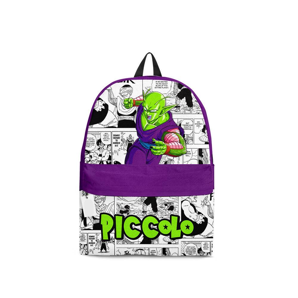 Dragon Ball Backpack Piccolo Graphic Manga Pattern Backpacks White Purple