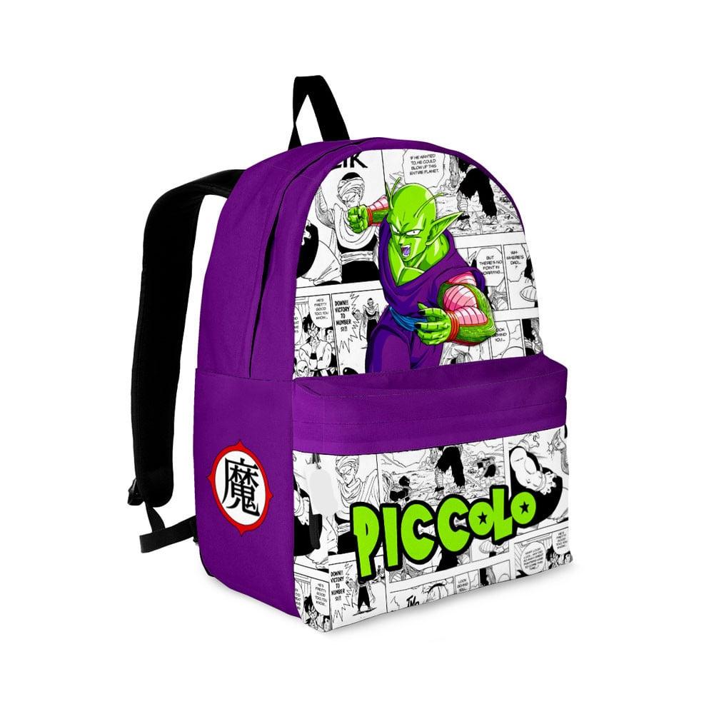 Dragon Ball Backpack Piccolo Graphic Manga Pattern Backpacks White Purple