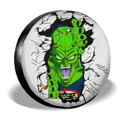 Dragon Ball Spare Tire Cover Dragon Ball Piccolo Breaks The Wall Tire Covers White Green
