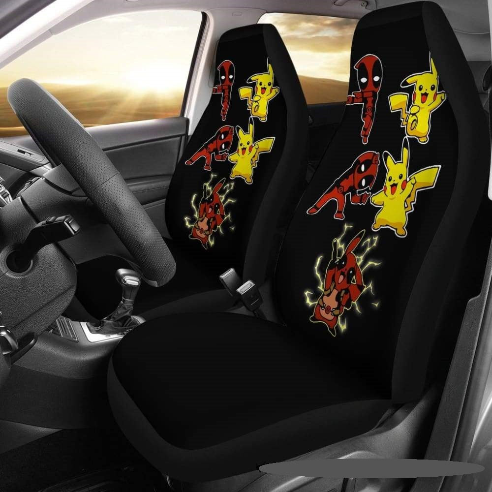 DP Car Seat Covers DP Cross Over Pikachu Seat Covers Black