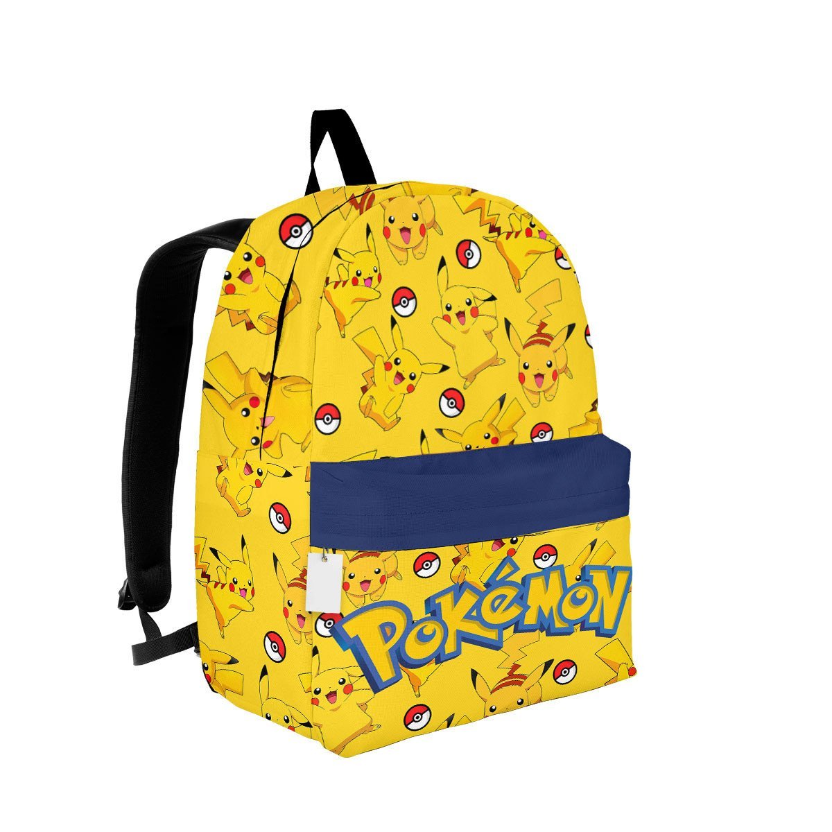 PKM Backpack Pikachu PKM Pokeball Pattern Backpacks Yellow