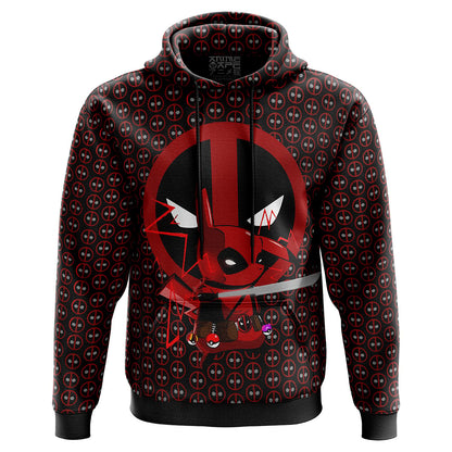 DP Hoodie MV Pikachu DP Symbol Pattern Hoodie Red Black Unisex