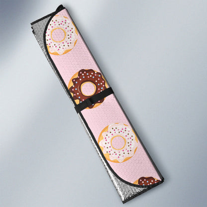 Pink Donuts Car Sunshade Custom Girly Pattern Car Accessories
