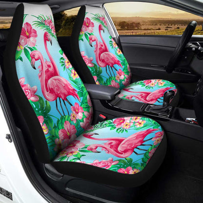 Flamingo Car Seat Covers Flamingo Tropical Floral Pattern Seat Covers Pink Green
