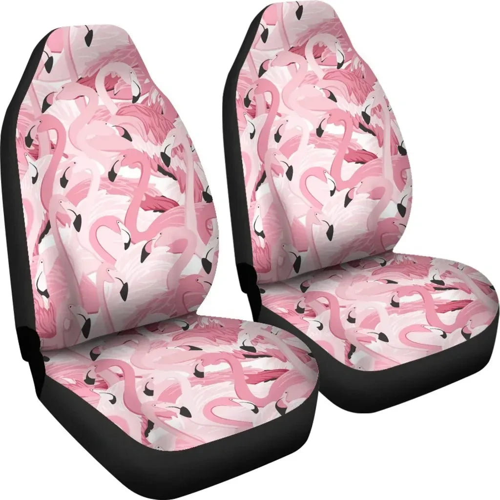 Flamingo Car Seat Covers Flamingos Bird Doodle Pattern Seat Covers Pink