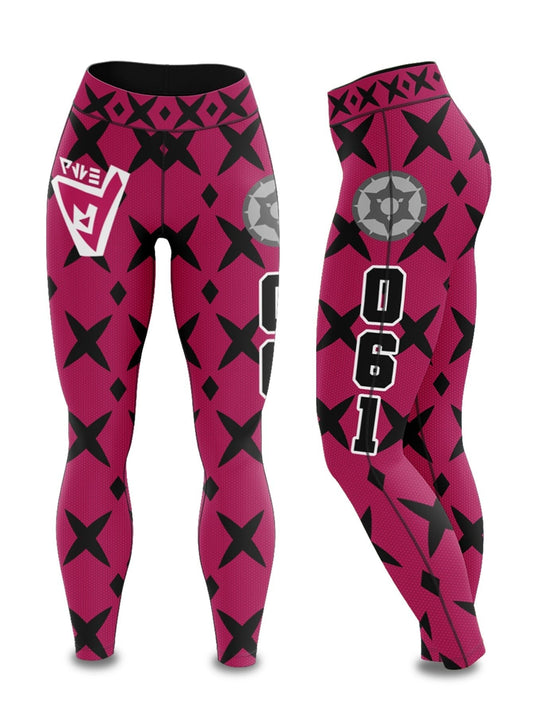 PKM Leggings Poke Dark Uniform 061 High Waisted Legging Pink Black For Women