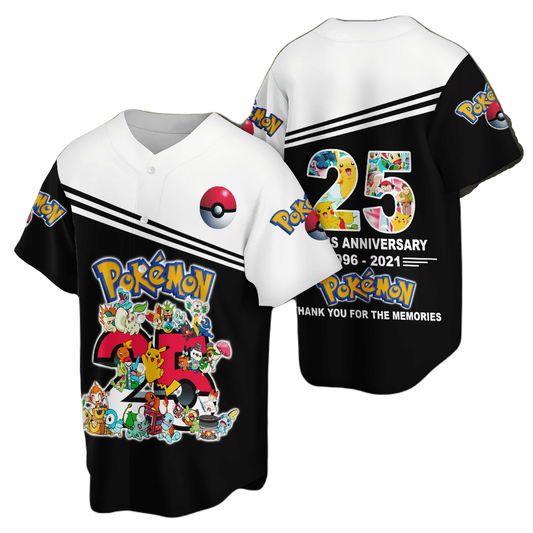 PKM Baseball Jersey 25 Years Anniversary PKM Jersey Shirt Colorful Unisex Adult New Release