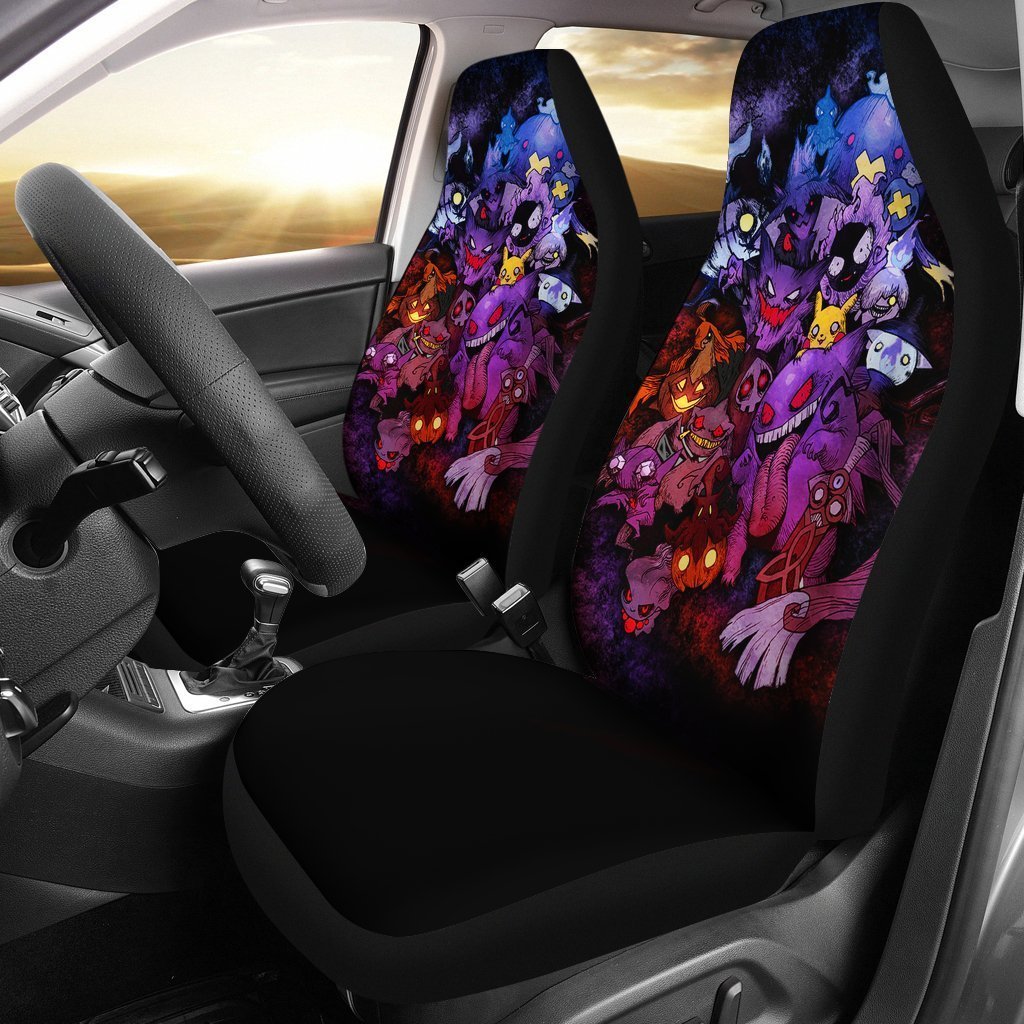 PKM Car Seat Covers PKM Ghost All Type Seat Covers Black Purple