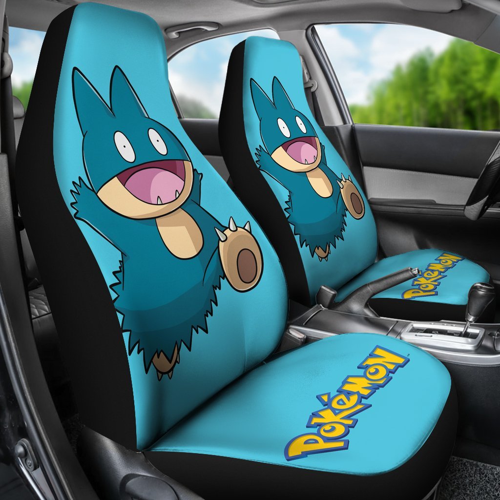 PKM Car Seat Covers Funny Munchlax PKM Graphic Seat Covers Blue