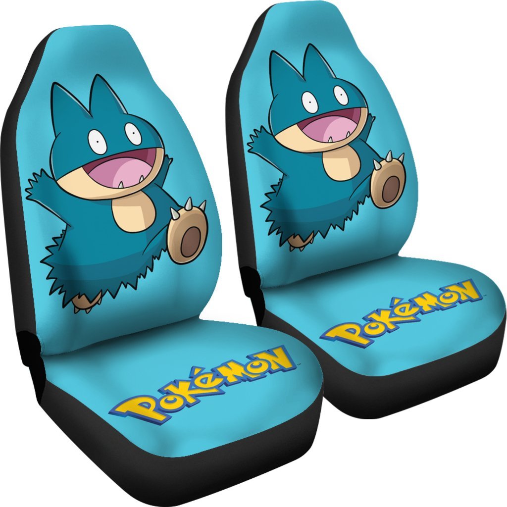 PKM Car Seat Covers Funny Munchlax PKM Graphic Seat Covers Blue