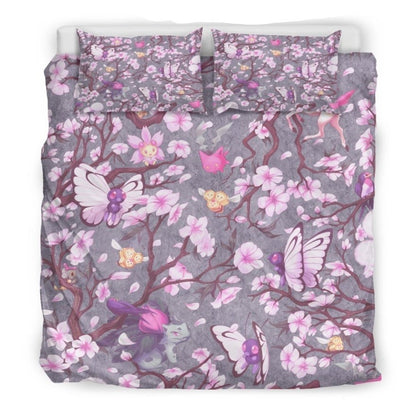 PKM Bedding Set PKM Spring Cherry Blossom Pattern Duvet Covers Pink Unique Gift