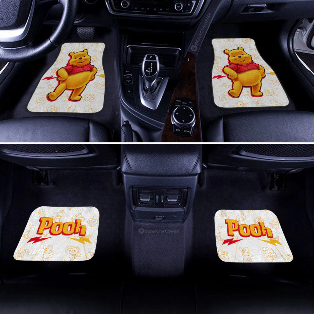 WTP Car Mats WTP All Poses Pattern Car Floor Mats White Orange