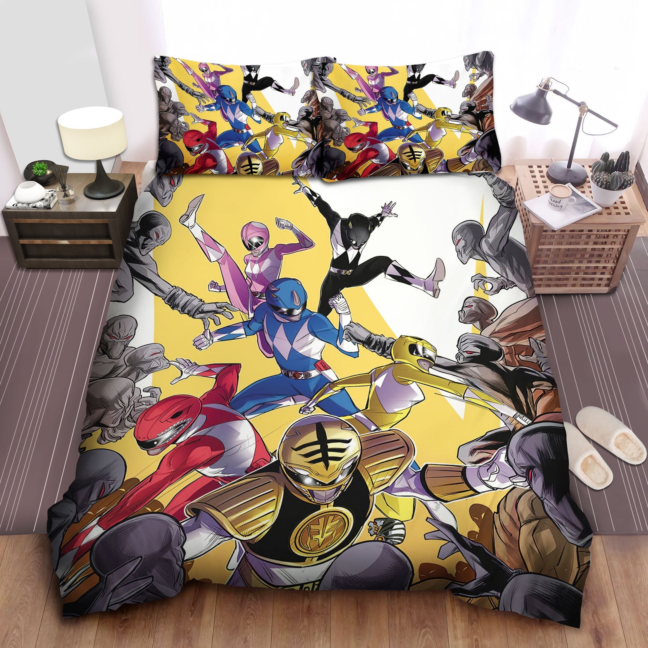 Power Ranger Bedding Set Power Rangers In Comic Art Duvet Covers Color ...