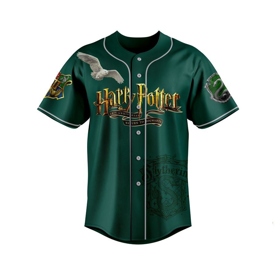 HP Baseball Jersey 20th Anniversary Return To Hogwarts Jersey Shirt Green Unisex