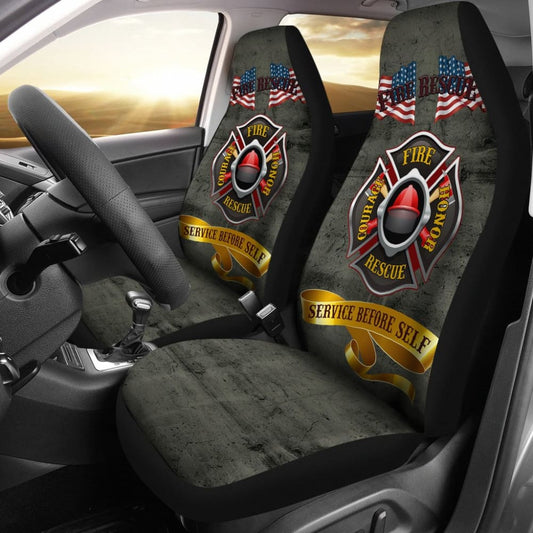 Firefighter Car Seat Covers Fire Rescue Service Before Self Seat Covers Black