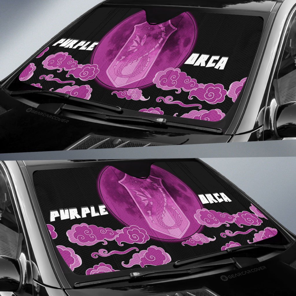 Purple Orca Car Sunshade Custom Car Accessories