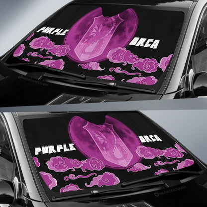 Purple Orca Car Sunshade Custom Car Accessories