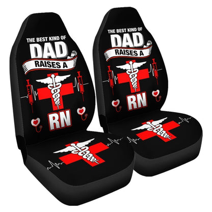 Nurse Car Seat Covers The Best Kind Of Dad Raises A RN Seat Covers Black Red