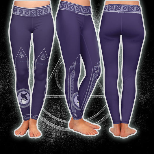 HP Leggings The Ravenclaw House Flag High Waisted Legging Purple For Women