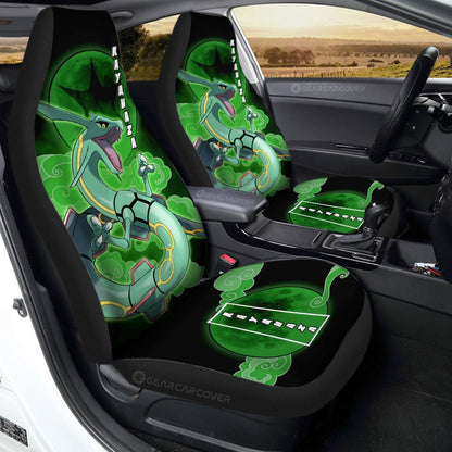 PKM Car Seat Covers Rayquaza Dragon Type PKM Seat Covers Black Green