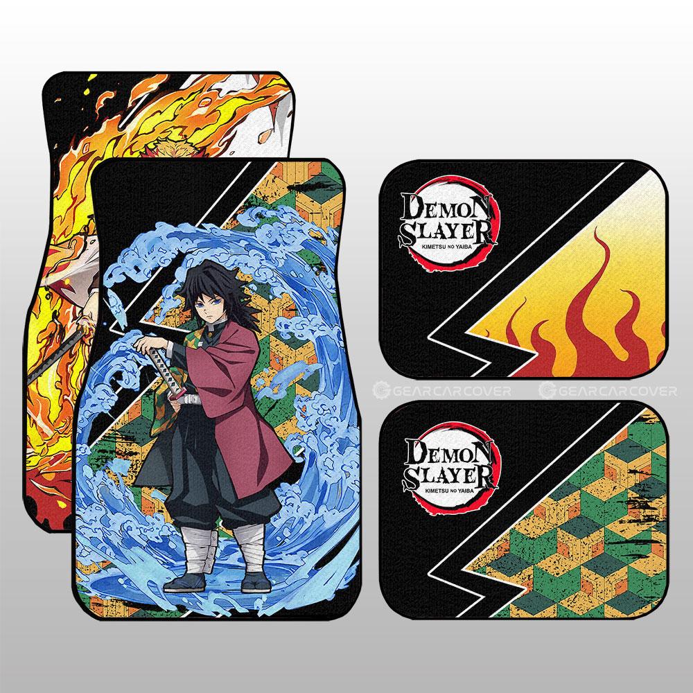 Demon Slayer Car Mats Rengoku And Giyuu Car Floor Mats Demon Slayer Car Floor Mats